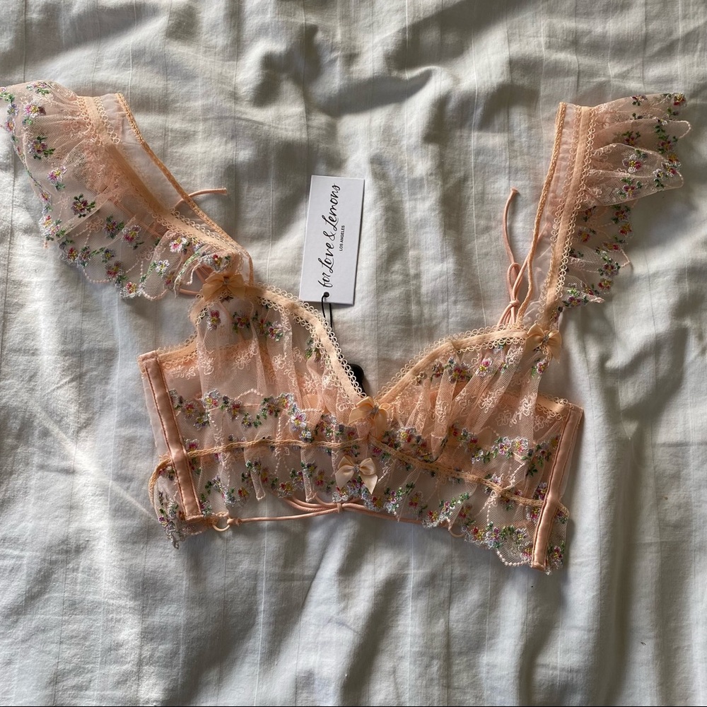 VS x FLL Emma Embroidered bra & thong panty set - Picture 4 of 10